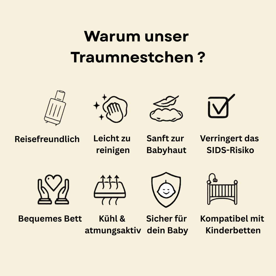 Traumnestchen - gemütlicher Liegeplatz für Dein Neugeborenes
