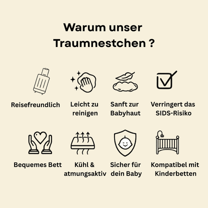 Traumnestchen - gemütlicher Liegeplatz für Dein Neugeborenes