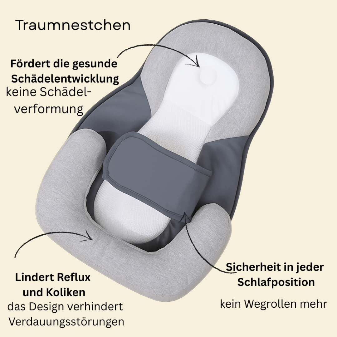 Traumnestchen - gemütlicher Liegeplatz für Dein Neugeborenes