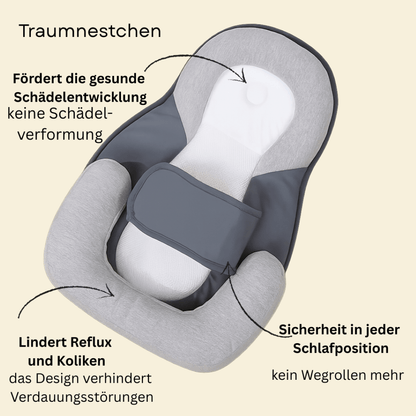 Traumnestchen - gemütlicher Liegeplatz für Dein Neugeborenes